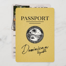 Reserva La Fecha Pasaporte de la República Dominicana amarilla