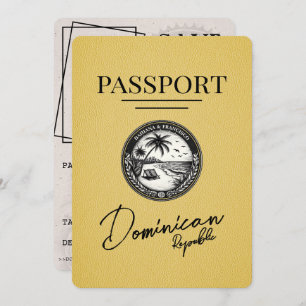 Reserva La Fecha Pasaporte de la República Dominicana amarilla