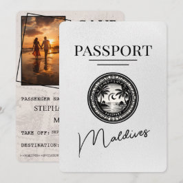 Reserva La Fecha Pasaporte de las Maldivas Blancas salva la fecha