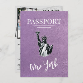 Reserva La Fecha Pasaporte de Lavender New York City Passport Save 