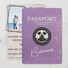 Reserva La Fecha Pasaporte de Lavender Purple Bahamas salva la fech