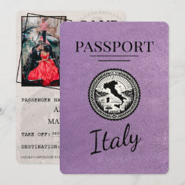 Reserva La Fecha Pasaporte de Lavender Purple Italia