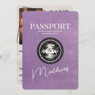 Reserva La Fecha Pasaporte de Lavender Purple Maldives Salva la fec