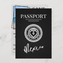 Reserva La Fecha Pasaporte de México negro salva la fecha