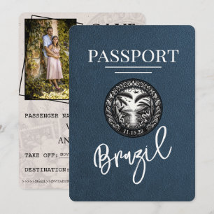 Reserva La Fecha Pasaporte de Navy Blue Brasil Salven la fecha