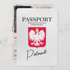 Reserva La Fecha Pasaporte de Polonia Blanca Salve La Fecha