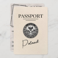 Pasaporte de Polonia de Marfil Salir La Fecha