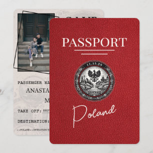 Reserva La Fecha Pasaporte de Polonia Roja Salva La Fecha