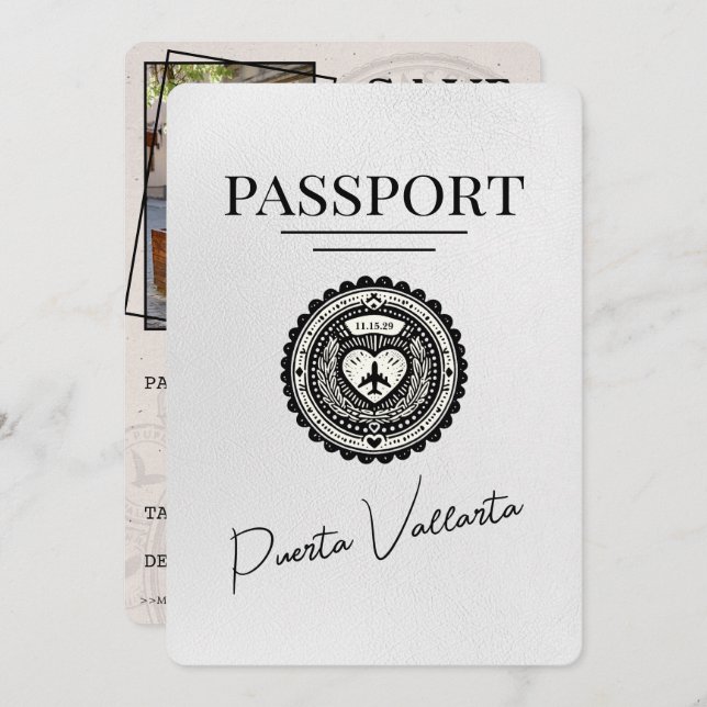 Reserva La Fecha Pasaporte de Puerta Blanca Vallarta Salven La Fech (Anverso / Reverso)