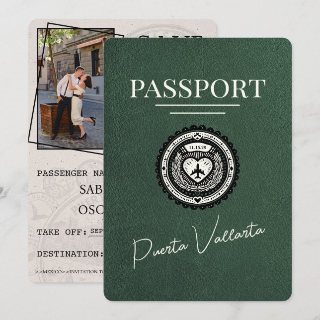 Reserva La Fecha Pasaporte de Puerta Verde Vallarta (Anverso / Reverso)