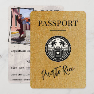 Reserva La Fecha Pasaporte de Puerto Rico dorado