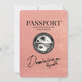 Reserva La Fecha Pasaporte de República Dominicana con Oro Rosa