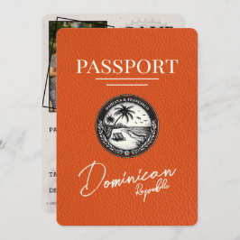Reserva La Fecha Pasaporte de República Dominicana naranja Guardar 