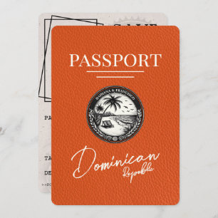 Reserva La Fecha Pasaporte de República Dominicana naranja Guardar 
