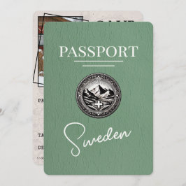 Reserva La Fecha Pasaporte de Sage Green Suecia Salven la fecha