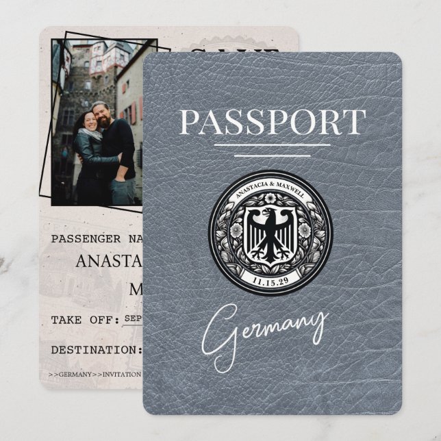 Reserva La Fecha Pasaporte de Silver Alemania Salven la fecha (Anverso / Reverso)