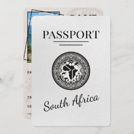Reserva La Fecha Pasaporte de Sudáfrica blanco
