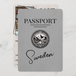 Reserva La Fecha Pasaporte de Suecia gris salva la fecha