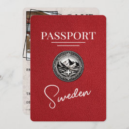 Reserva La Fecha Pasaporte de Suecia Roja Salva La Fecha