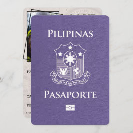 Reserva La Fecha Pasaporte filipino Lilac Purple: Salven la fecha