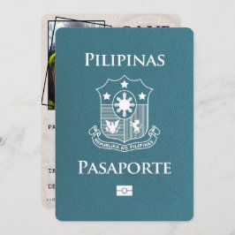 Reserva La Fecha Pasaporte filipino verde azulado salva la fecha