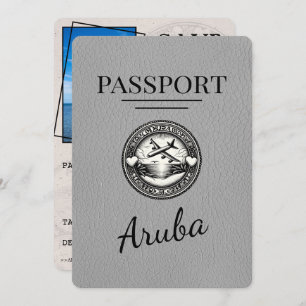 Reserva La Fecha Pasaporte gris de Aruba Salve la fecha