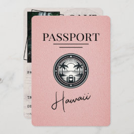 Reserva La Fecha Pasaporte hawaiano rosa salva la fecha
