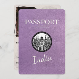 Reserva La Fecha Pasaporte Lavender Purple India Salva la fecha