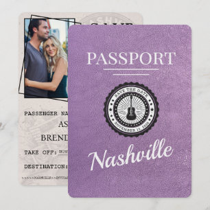 Reserva La Fecha Pasaporte Lavender Purple Nashville Salve La Fecha