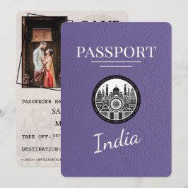 Reserva La Fecha Pasaporte Lilac Purple India Salva la fecha