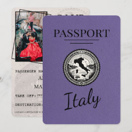 Reserva La Fecha Pasaporte Lilac Purple Italia
