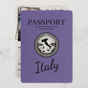 Reserva La Fecha Pasaporte Lilac Purple Italia