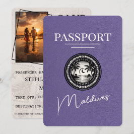 Reserva La Fecha Pasaporte Lilac Purple Maldives Salva la Fecha
