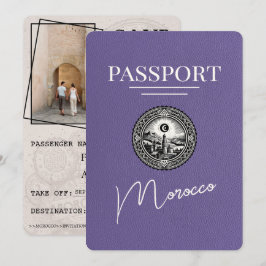 Reserva La Fecha Pasaporte Lilac Purple Marruecos Salva la fecha