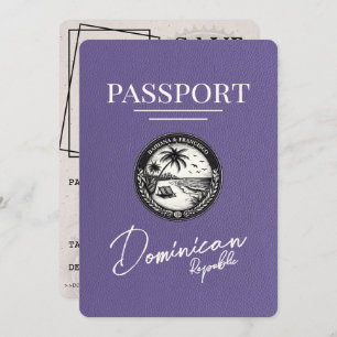 Reserva La Fecha Pasaporte Lilac Purple República Dominicana