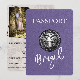 Reserva La Fecha Pasaporte Lilac Púrpura Brasil Salven La Fecha