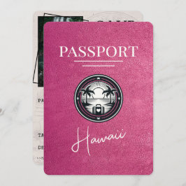 Reserva La Fecha Pasaporte Magenta Rosa Hawaii Salva La Fecha
