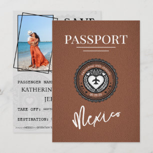 Reserva La Fecha Pasaporte marrón de México salva la fecha