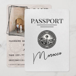 Reserva La Fecha Pasaporte marroquí blanco salva la fecha