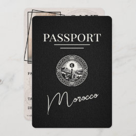 Reserva La Fecha Pasaporte marroquí negro salva la fecha