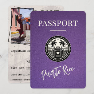 Reserva La Fecha Pasaporte morado de Puerto Rico