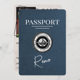 Reserva La Fecha Pasaporte Navy Blue Reno Save the Date