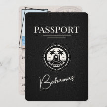 Pasaporte negro de Bahamas salva la fecha