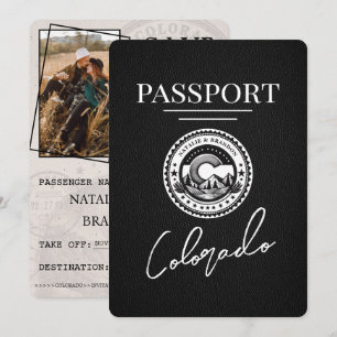 Reserva La Fecha Pasaporte negro de Colorado salva la fecha
