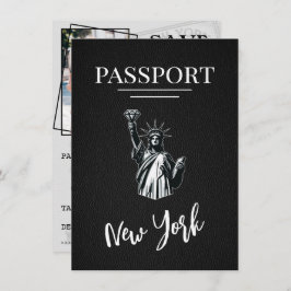 Reserva La Fecha Pasaporte negro de la ciudad de Nueva York salva l