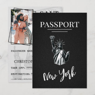 Reserva La Fecha Pasaporte negro de la ciudad de Nueva York salva l