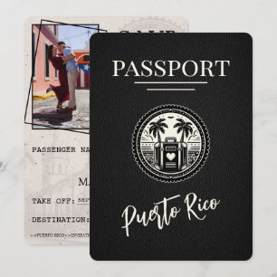 Reserva La Fecha Pasaporte negro de Puerto Rico