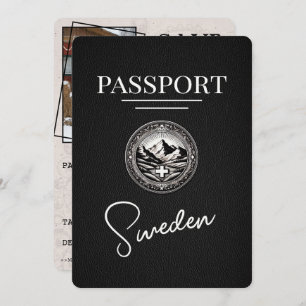 Reserva La Fecha Pasaporte negro de Suecia salva la fecha