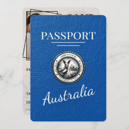 Reserva La Fecha Pasaporte real azul de Australia Salve la fecha
