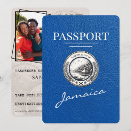 Reserva La Fecha Pasaporte real de Jamaica azul salva la fecha